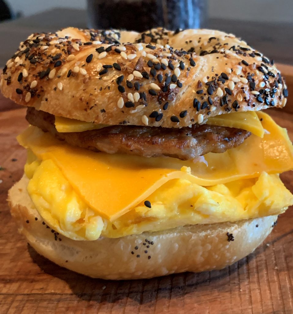 Sausage Egg And Cheese Bagel Lehmans Deli